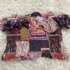 Olivaceous Ruffled Crop Top Size S
